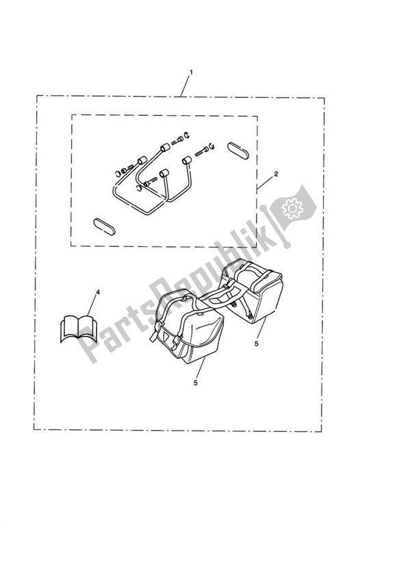 All parts for the Pannier Kit, Leather, Type C of the Triumph America Carburettor 790 2002 - 2007